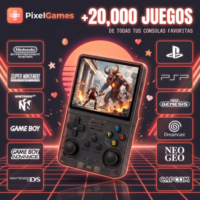 PixelRetro Pro™ – Consola Retro Portátil con hasta 20.000 Juegos